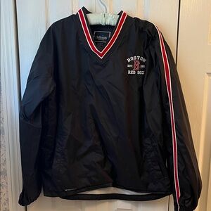 Boston Red Sox Holloway Black Windbreaker with Red and White Accents